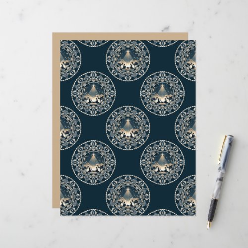 Christ Nativity Star of Wonder Polka Dot Mandala