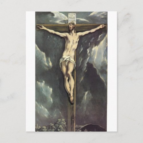 Christ on a Cross by El Greco Postcard