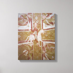 Christ on a white horse canvas print