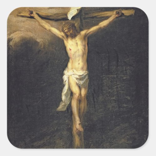 Christ on the Cross 1672 Square Sticker