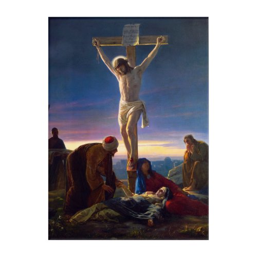 Christ on the Cross by Carl Bloch Acrylic Print