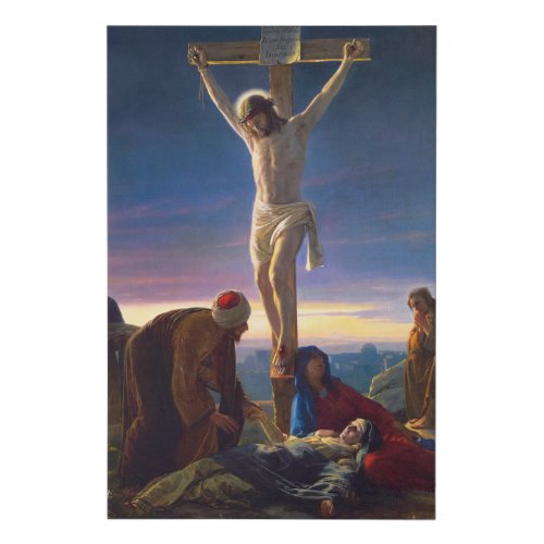 Christ on the Cross by Carl Bloch Faux Canvas Print