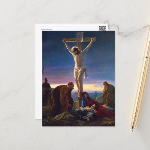 Christ on the Cross by Carl Bloch Holiday Postcard