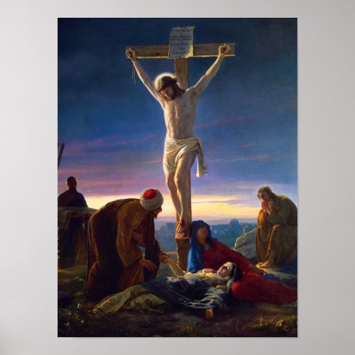 Christ on the Cross by Carl Bloch Poster