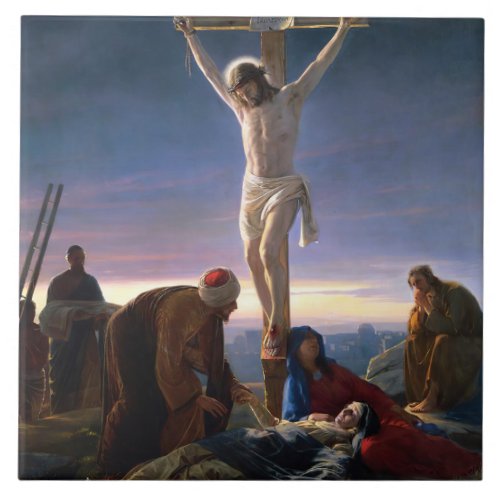 Christ on the Cross by Carl Bloch  Religious Ceramic Tile