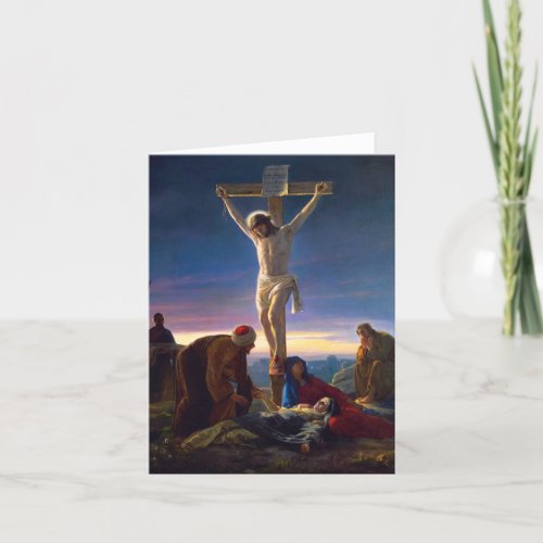 Christ on the Cross by Carl Bloch Thank You Card
