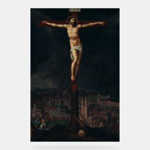 Christ on the Cross by Gillis Mostaer Religious Acrylic Sign