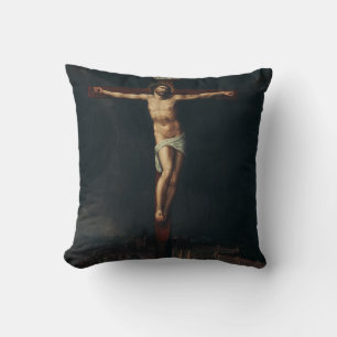 Christ on the Cross by Gillis Mostaer Throw Pillow