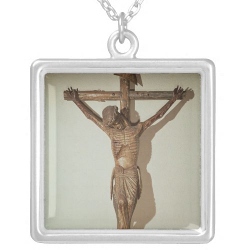Christ on the Cross called Le Devot Christ Silver Plated Necklace