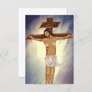 Christ on the Cross Paper Icon Card