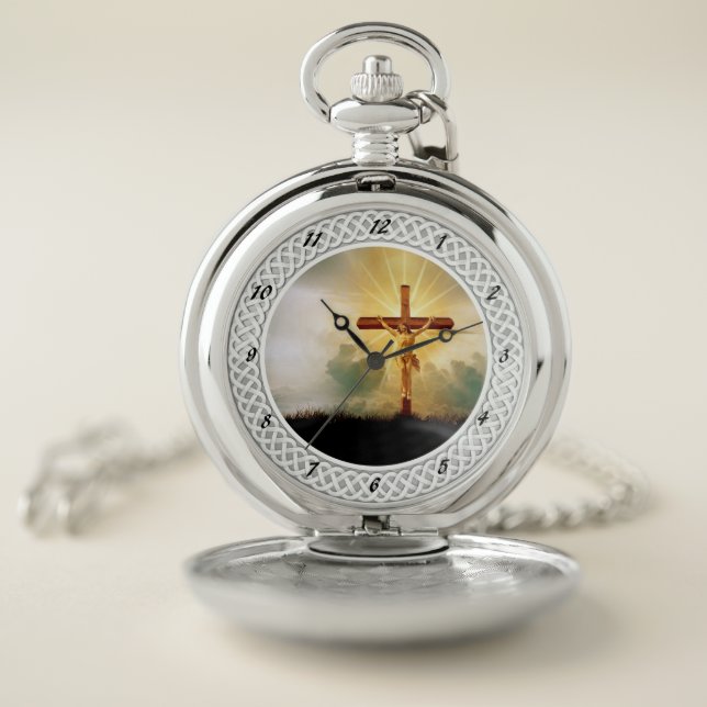 CHRIST ON THE CROSS POCKET WATCH (Inside)