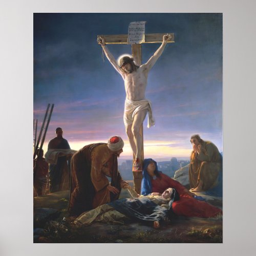 Christ on the Cross Religious Poster