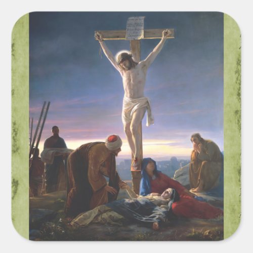 Christ on the Cross  Square Sticker