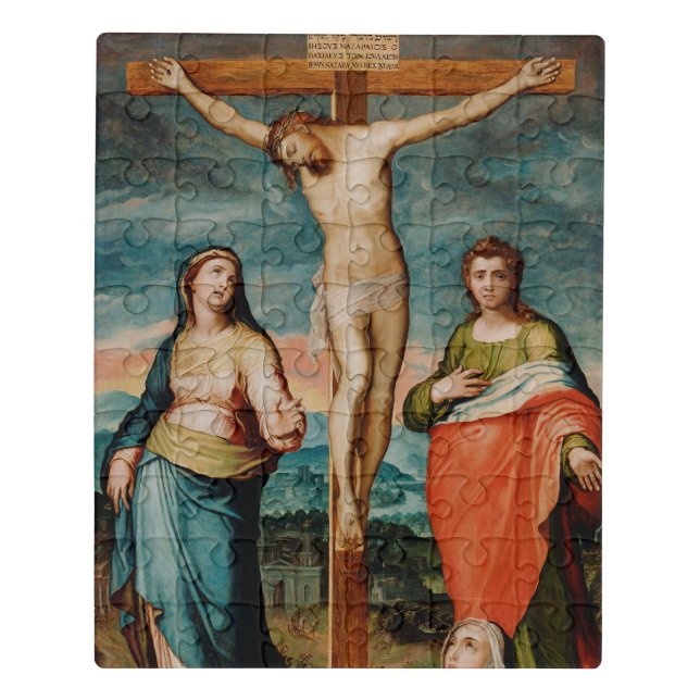 Christ on the Cross with Saints Jigsaw Puzzle (Puzzle Vertical)