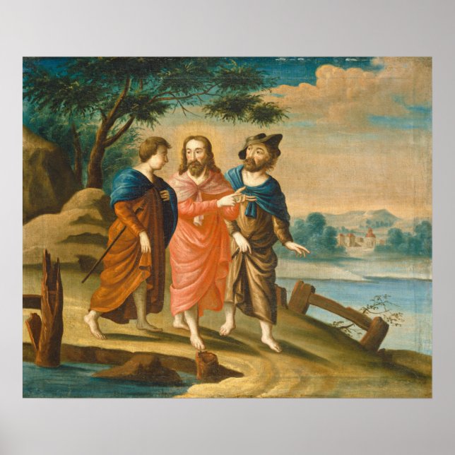 Christ on the Road to Emmaus - Fine Art Poster (Front)