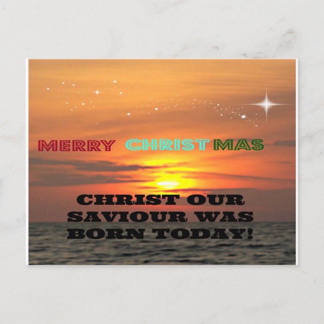 Christ our Saviour Was Born Today! Postcard (Front)