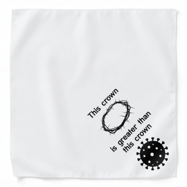 Christ Over Coronavirus Bandana -- Corner Version (Front)