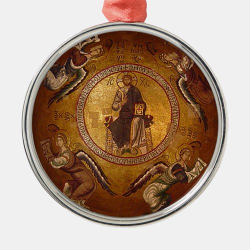 Christ Pantakrator Christian Orthodox  Icon Metal Ornament