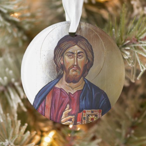 Christ Pantocrator And Saint Mary Theotokos Ornament