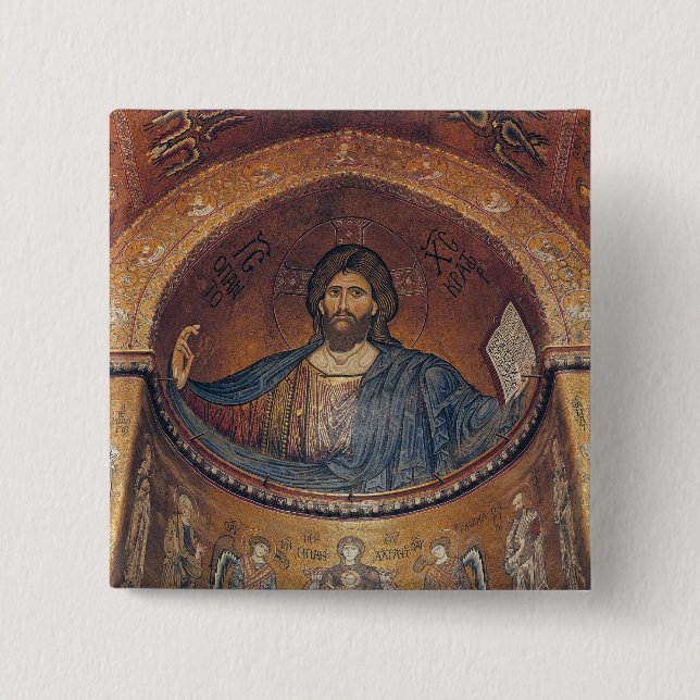 Christ Pantocrator and the Madonna Button (Front)