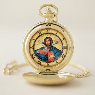 Christ Pantocrator Church St. Alexander Nevsky Pocket Watch