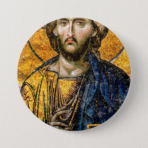 Christ Pantocrator Mosaic Button