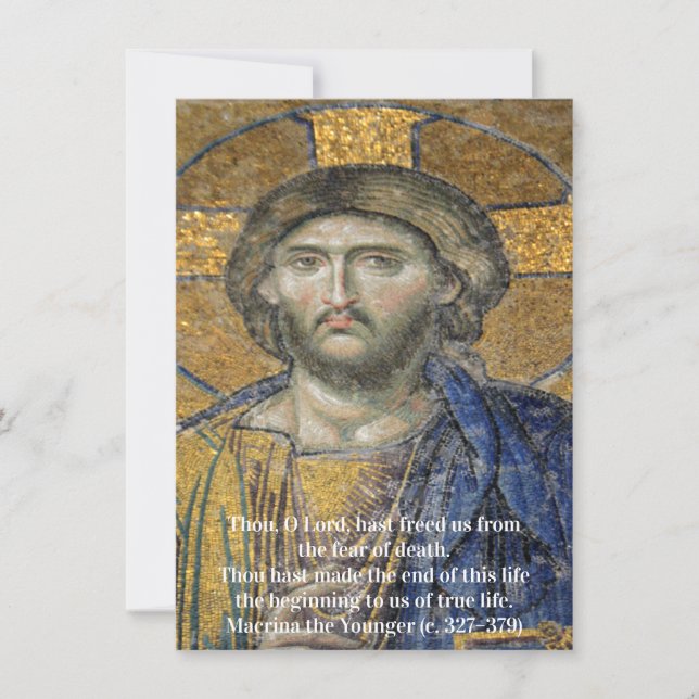 Christ Pantocrator Mosaic Iconic Religious Roman A Invitation (Front)