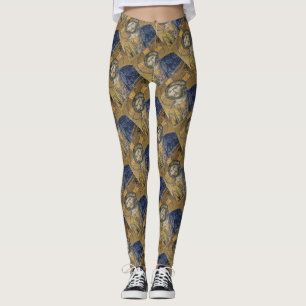 Christ Pantocrator Mosaic Iconic Religious Roman A Leggings