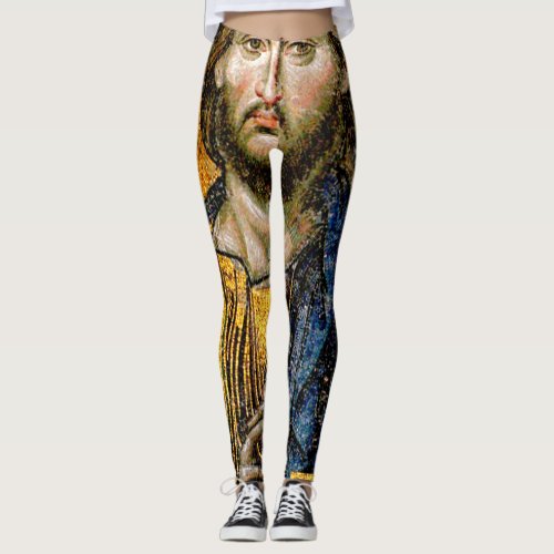 Christ Pantocrator Mosaic Leggings