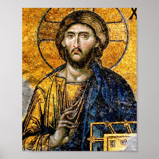 Christ Pantocrator Mosaic Poster (Front)