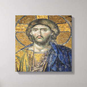Christ Pantocrator Mosiac Iconic Religious Roman A Canvas Print