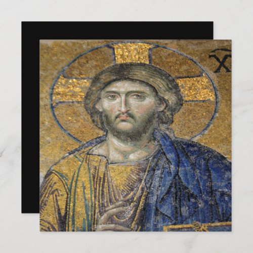 Christ Pantocrator Mosiac Iconic Religious Roman A Invitation
