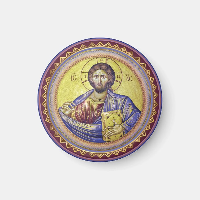 Christ Pantocrator Orthodox Icon Magnet (Front)