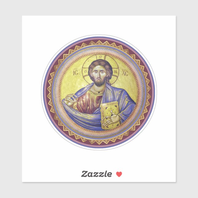 Christ Pantocrator Orthodox Icon Sticker (Sheet)