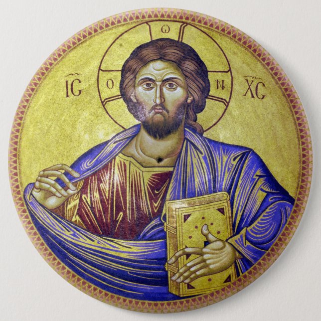 Christ Pantocrator Pinback Button (Front)