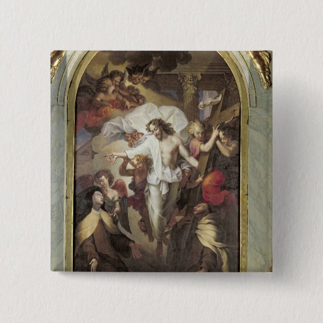 Christ Resurrected Pinback Button (Front)