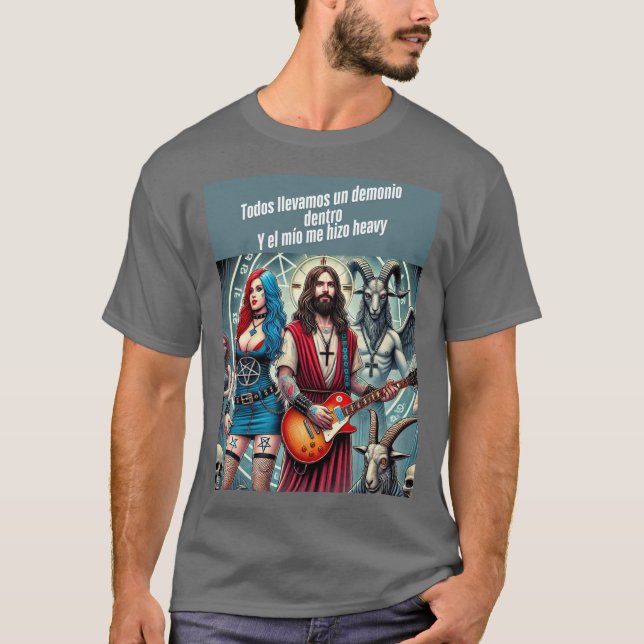 Christ Rockero: We All Bear A Demon Inside T-Shirt (Front)