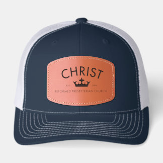 Christ RPC Leather Patch Trucker Hat/Cap Leather Patch Hat