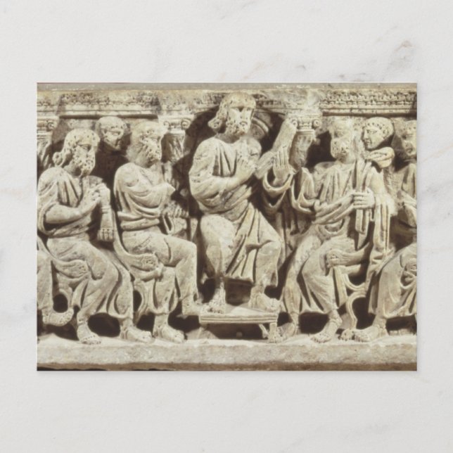Christ seated and teaching surrounded by the Apost Postcard (Front)