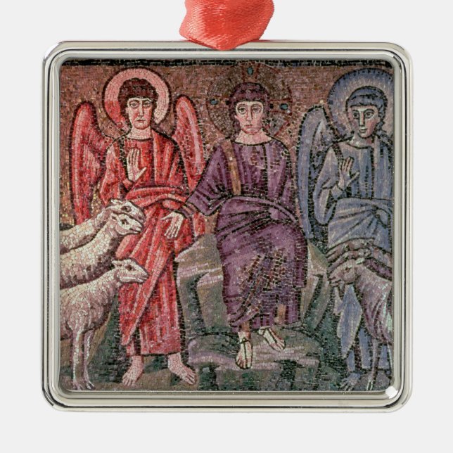 Christ Separates the Sheep from the Goats, 6th cen Metal Ornament (Front)