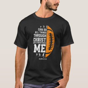 Christ Strengthens Me Religious Christian Rugby T-Shirt