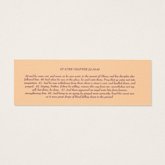 Christ suffers In Gethsemane -Bible Marker (Back)