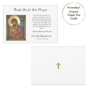 Christ the Bridegroom Orthodox Christian Funeral  Thank You Card