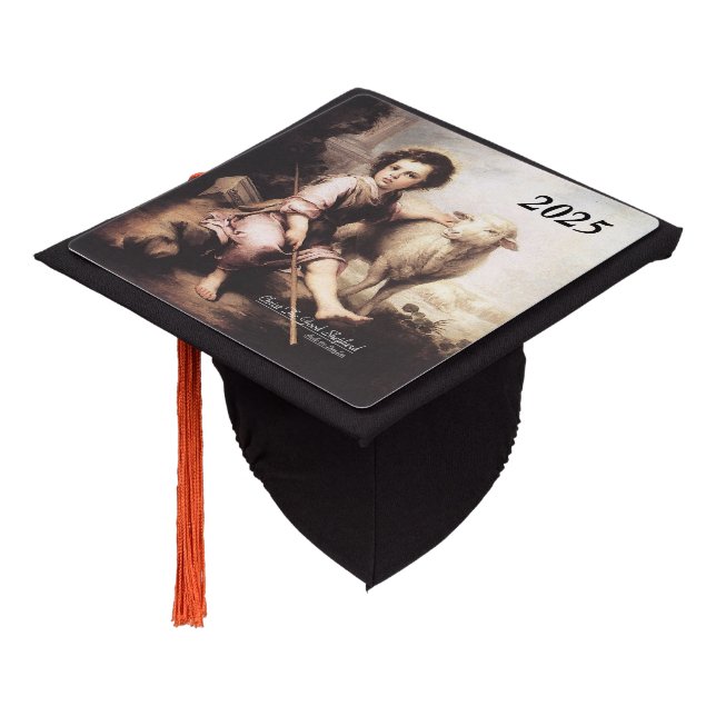 Christ The Good Shepherd Class of 2025 Graduation Cap Topper (Angled)