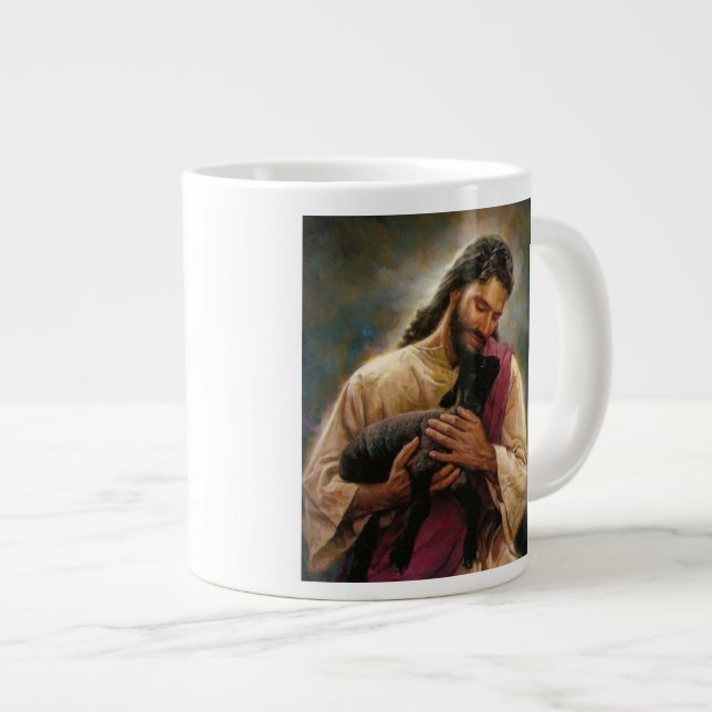 Christ The Good Shepherd Giant Coffee Mug (Front Right)