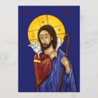 Christ the Good Shepherd Icon Card (Large)