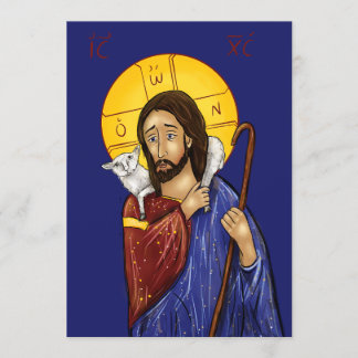 Christ the Good Shepherd Icon Card (Large)