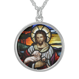 Christ the Good Shepherd Sterling Silver Necklace