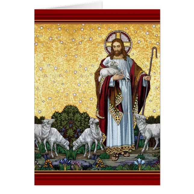 Christ The Good Shepherd Tiling, Kustein, Austria Cards (Front)