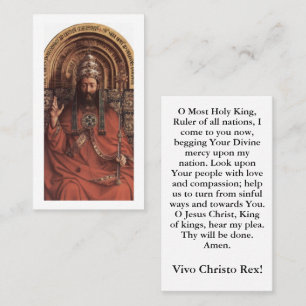 Christ the King Customizable prayer card